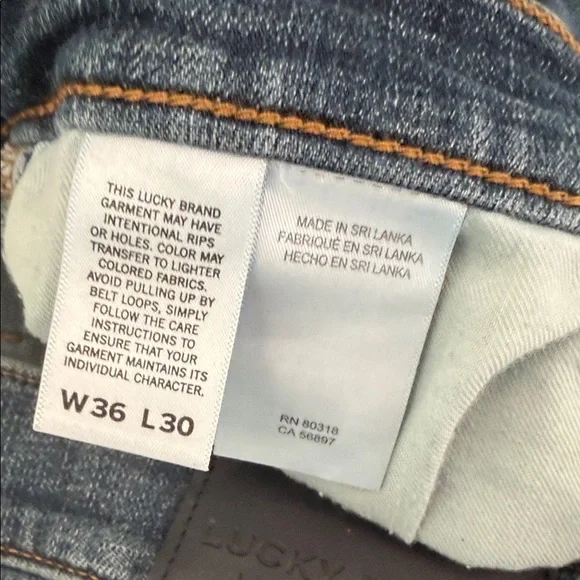 Lucky Brand Men's Dark Blue Denim Jeans - Picture 4 of 6